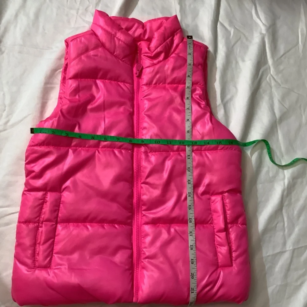 NWT Justice big girls hot pink puffer vest‎
